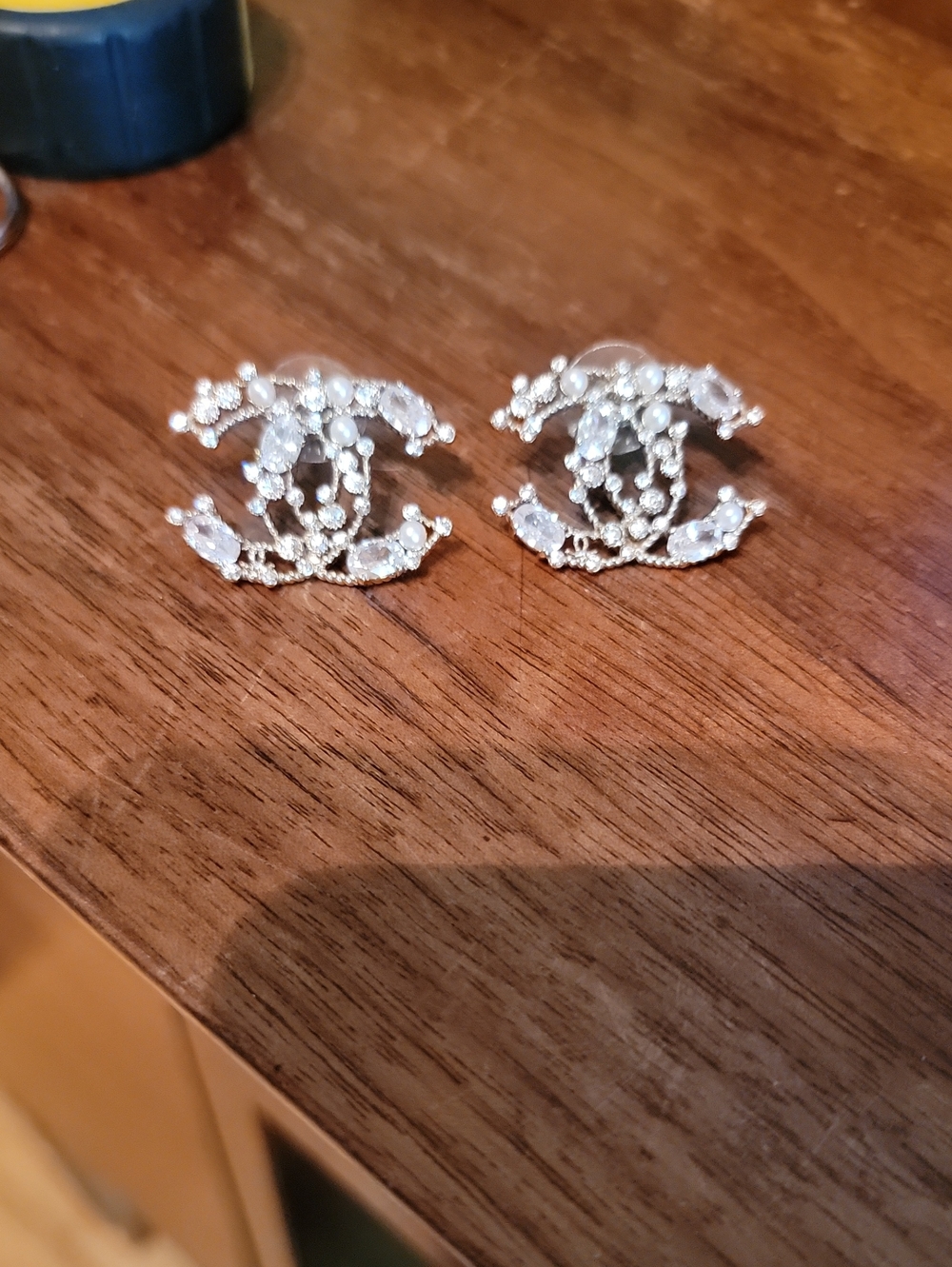 Inspired Crystal Style Gold-Tone Stud Earrings